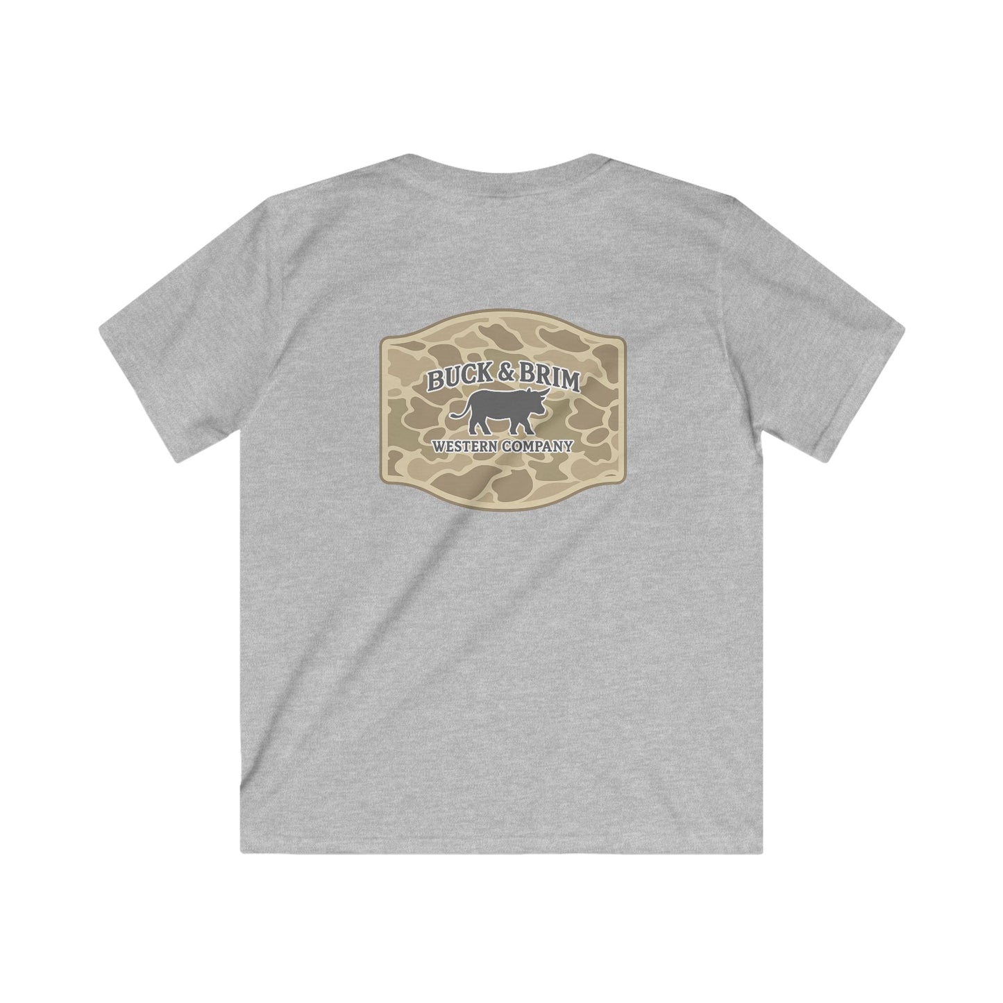 Kids Buck & Brim Camo Logo T-Shirt