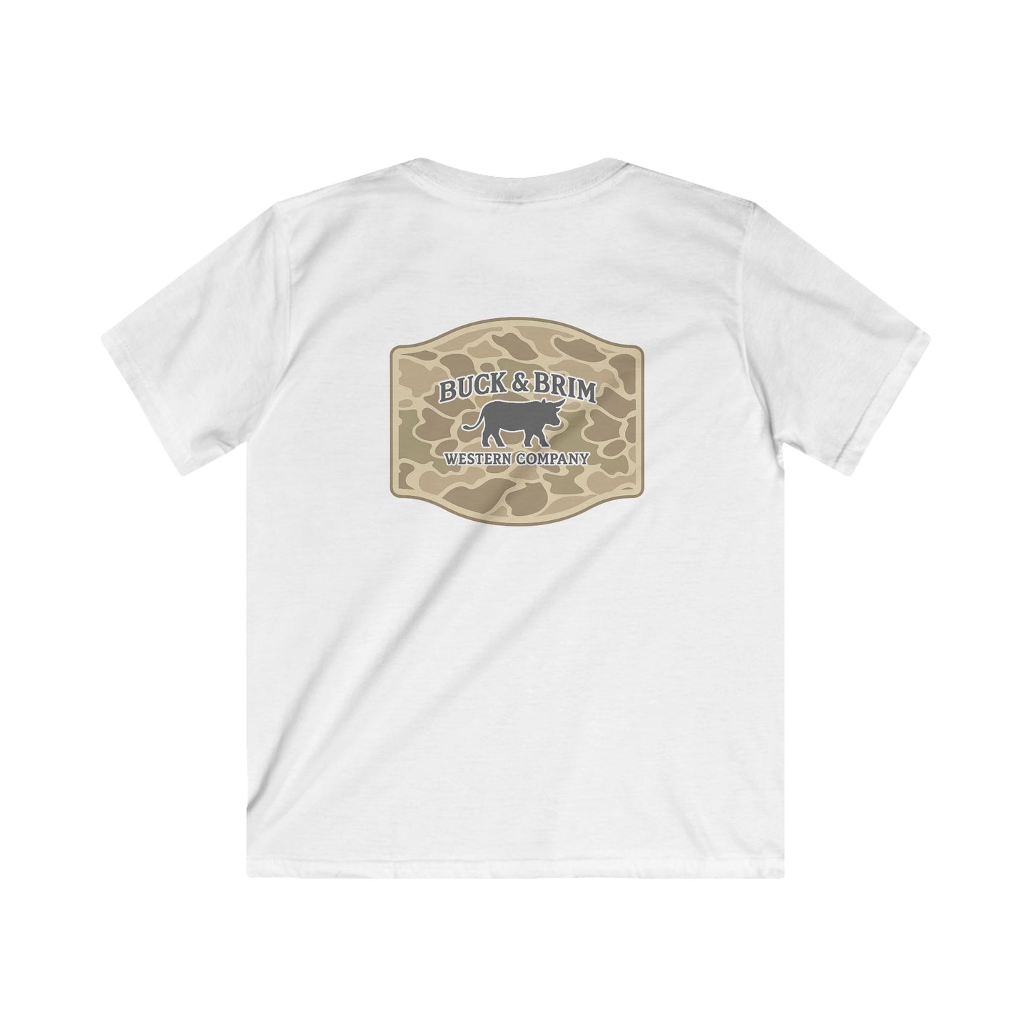 Kids Buck & Brim Camo Logo T-Shirt