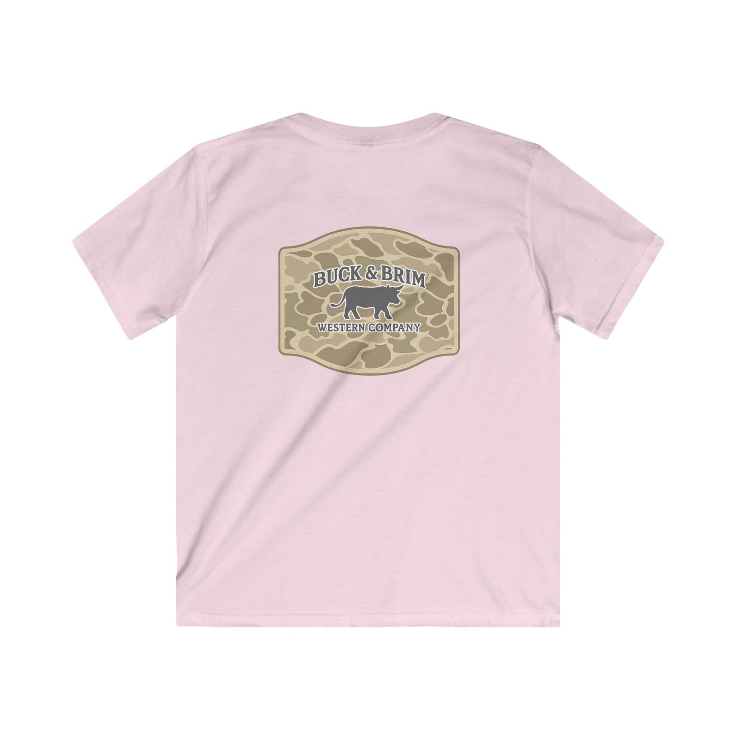 Kids Buck & Brim Camo Logo T-Shirt