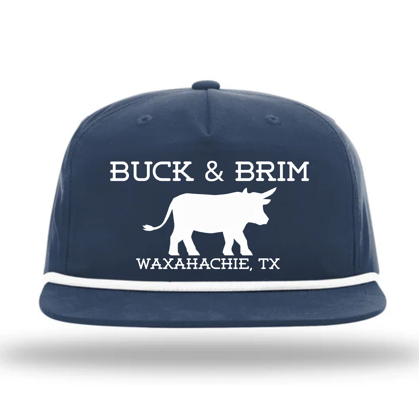 Buck & Brim Logo Hat - Blue + White (PREORDER)