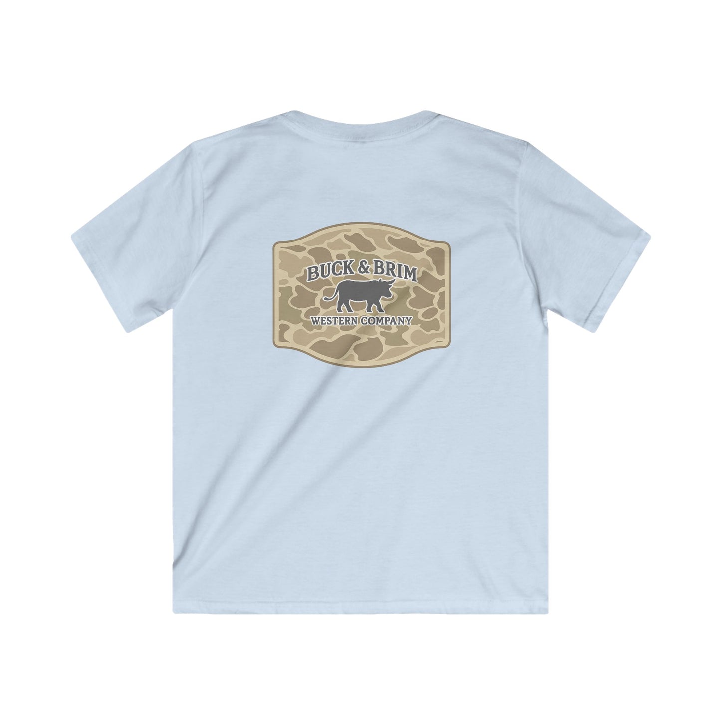Kids Buck & Brim Camo Logo T-Shirt
